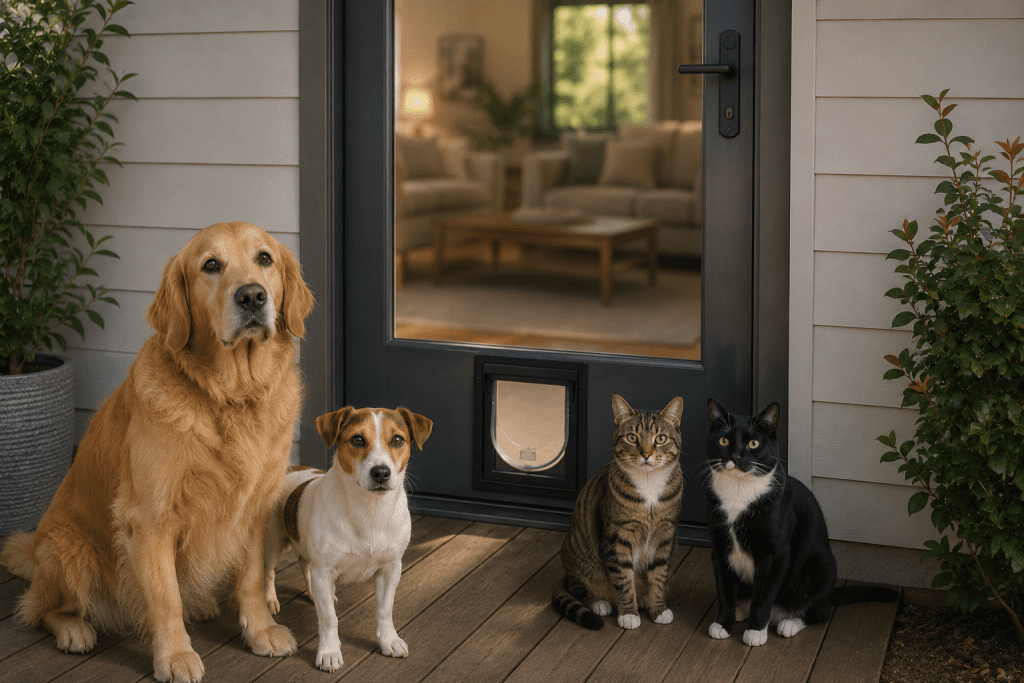 Choosing a pet door for cats and dogs