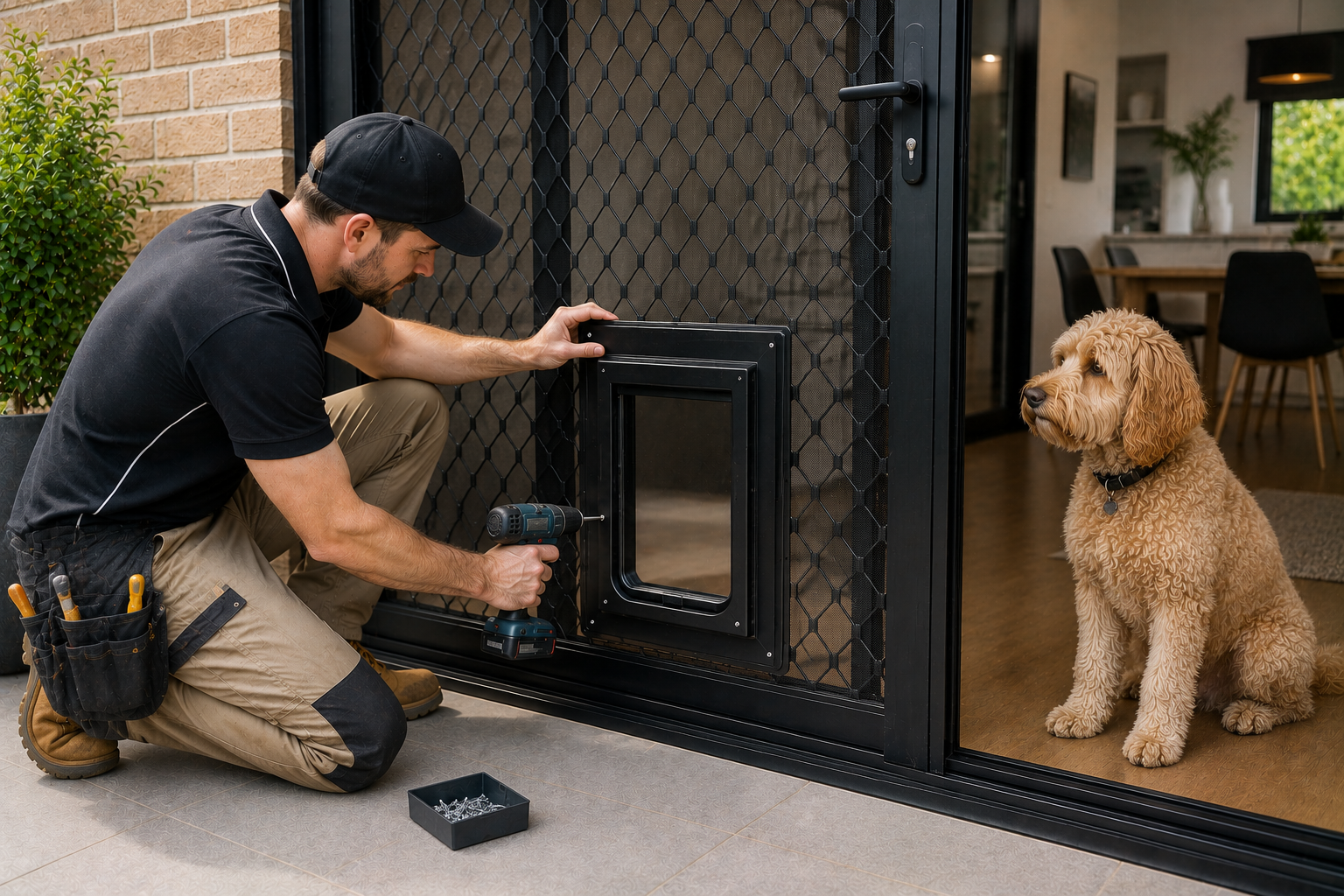 How To Install Pet Door In Security Screen