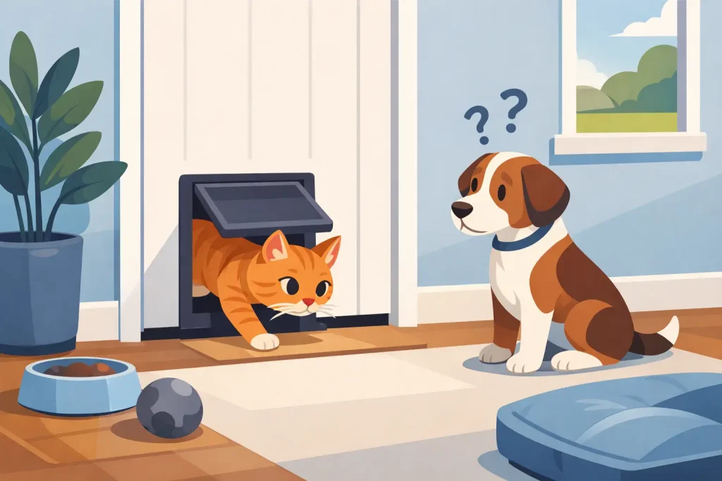 How Do I Keep My Cat From Using the Dog Door?