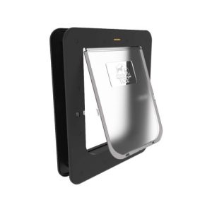 Hakuna Super Tough black cat flap suitable for glass doors